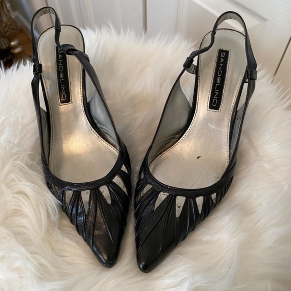 Bandolino slingbacks, black, size 6M